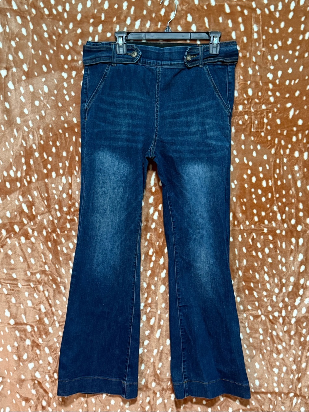 Women's Dark Indigo Flare Jeans - Classic Flared Denim